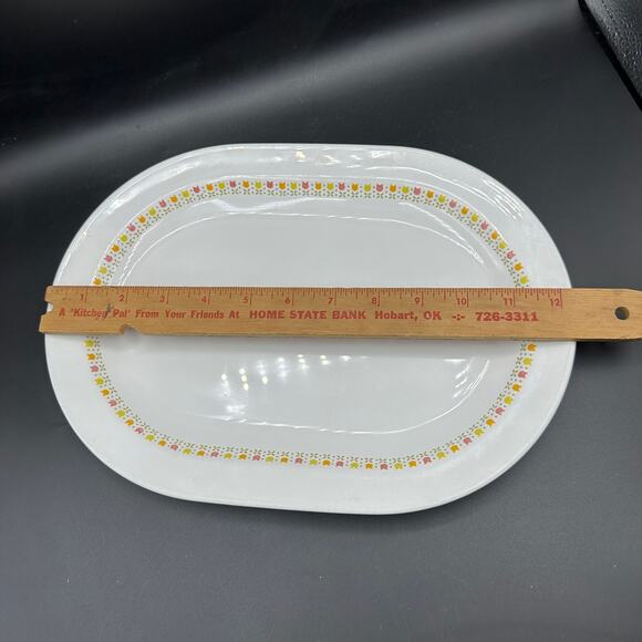 Vintage Platter 12" in April Tulip by Corning for Centura 1972-1978 - Picture 4 of 9